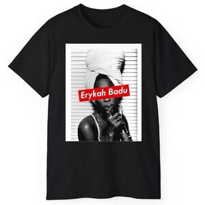 Erykah Black Graphic cotton T-Shirt